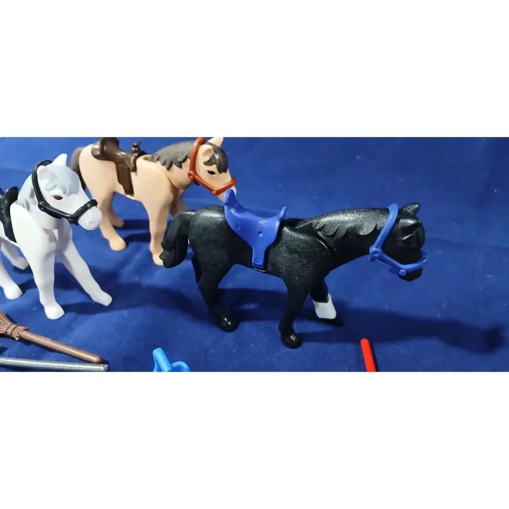 Playmobil Lot of Horses Horse Care Barn Tools Saddles Accessories Vintage